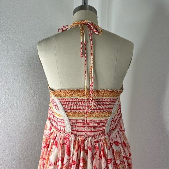 Free People Smocked Tigerlily Panel Midi Dress - Picture 6 of 9